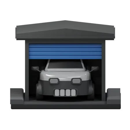 Garaje para coches electricos  3D Icon