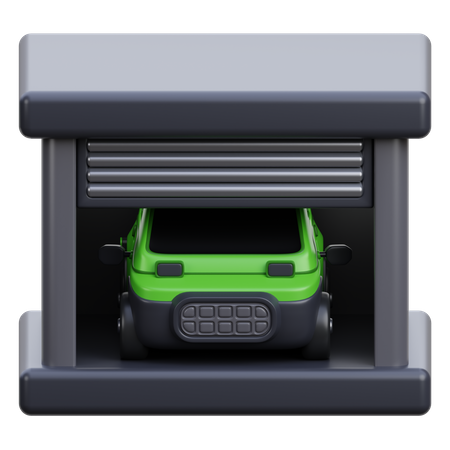 Garaje para coches electricos  3D Icon