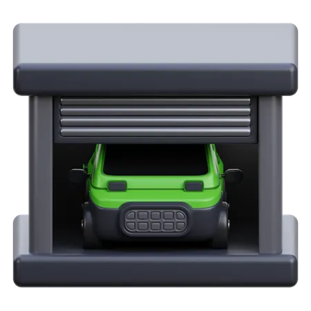 Garaje para coches electricos  3D Icon