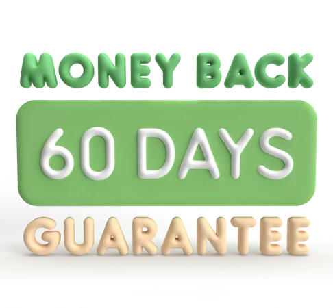 Garantia de devolução do dinheiro em 60 dias  3D Icon