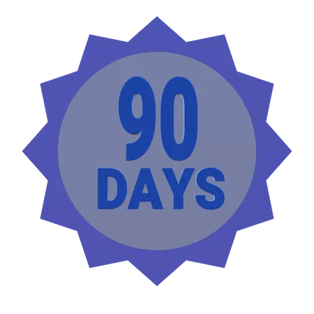 90 dias de garantia de devolução do dinheiro  3D Icon