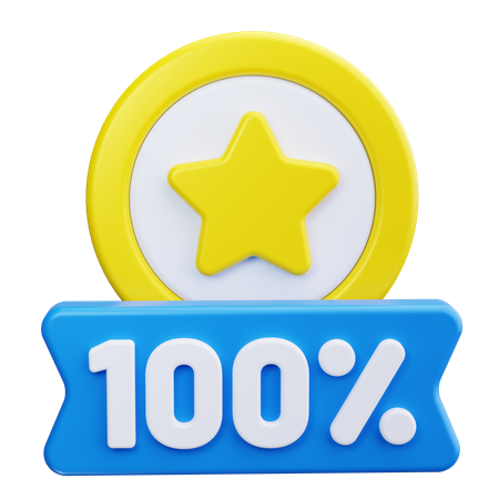 Garantie à 100 pour cent  3D Icon