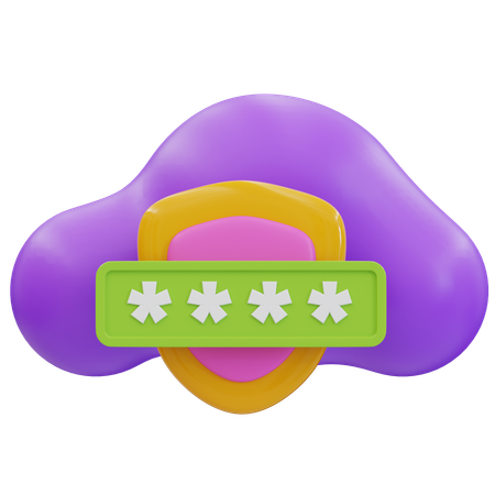 Garantizar la seguridad de los datos con la protección de contraseñas en la nube  3D Icon