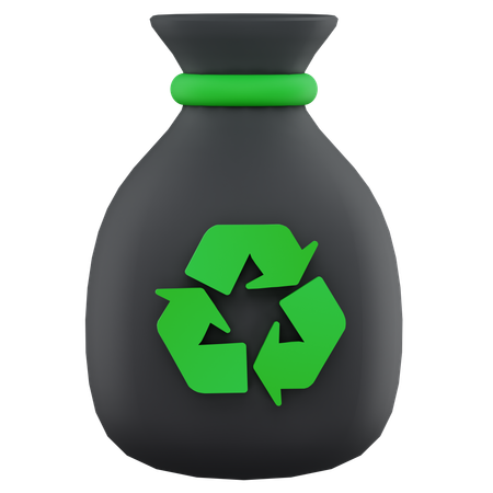 Garbage Bag Recycling  3D Icon