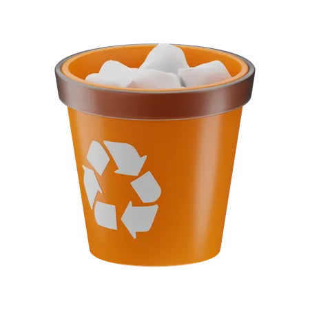 Garbage Can  3D Icon