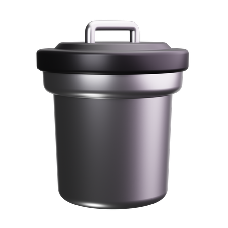 Garbage Can  3D Icon