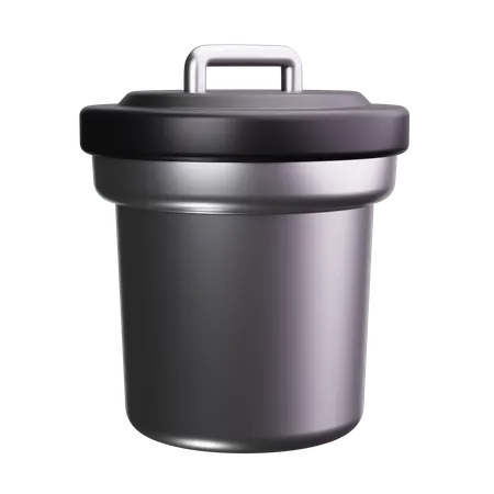 Garbage Can  3D Icon