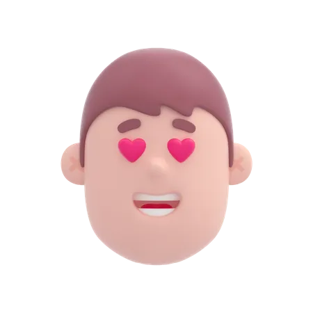 Garçon amoureux  3D Emoji