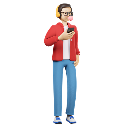 Garçon attendant quelqu'un  3D Icon