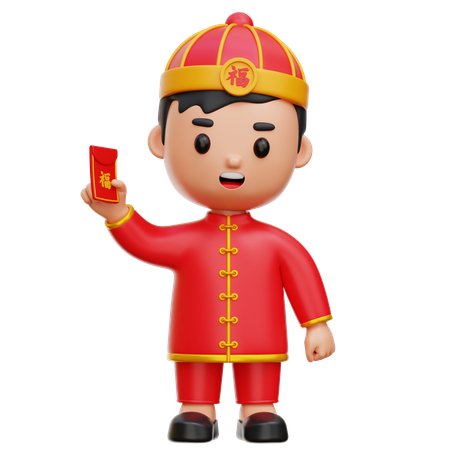 Garçon chinois  3D Icon