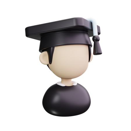 Garçon diplômé  3D Icon