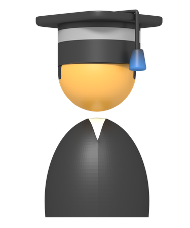 Garçon diplômé  3D Icon