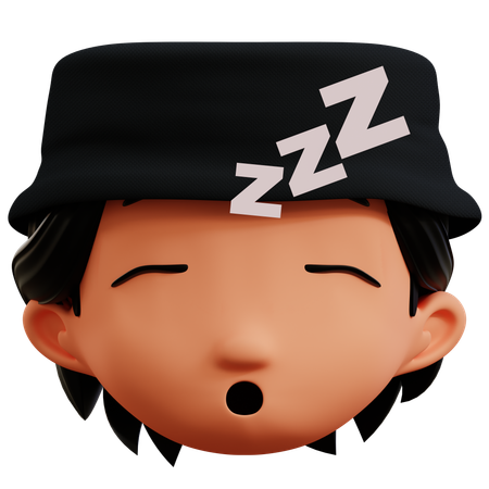 Garçon qui dort emoji  3D Icon