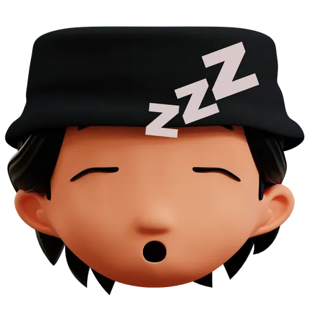 Garçon qui dort emoji  3D Icon