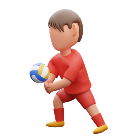 Garçon jouant au volley-ball  3D Icon