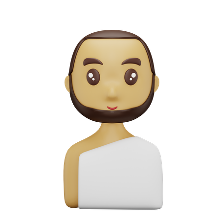 Garçon musulman portant l'ihram  3D Icon