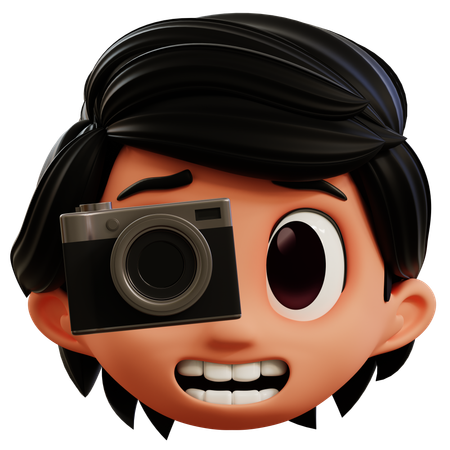 Garçon prenant une photo emoji  3D Icon