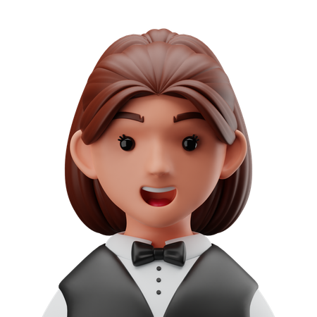 Garçonete  3D Icon