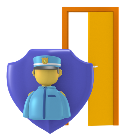 Garde de porte  3D Icon