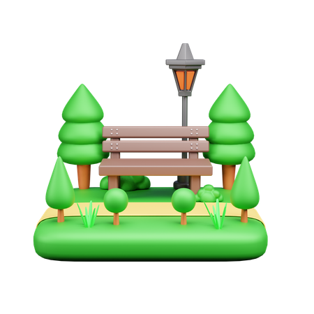 Garden Bench  3D Icon