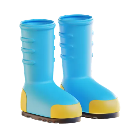 3 D Garden Boot Illustration 3D Icon