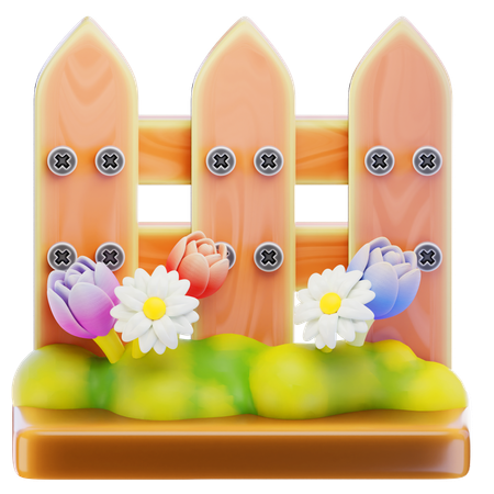Garden Fence  3D Icon