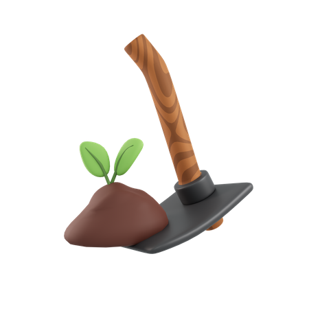 Garden Hoe  3D Icon