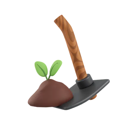 Garden Hoe  3D Icon