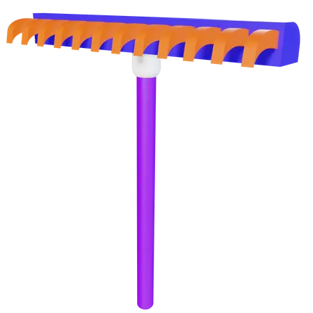 Garden rake  3D Illustration