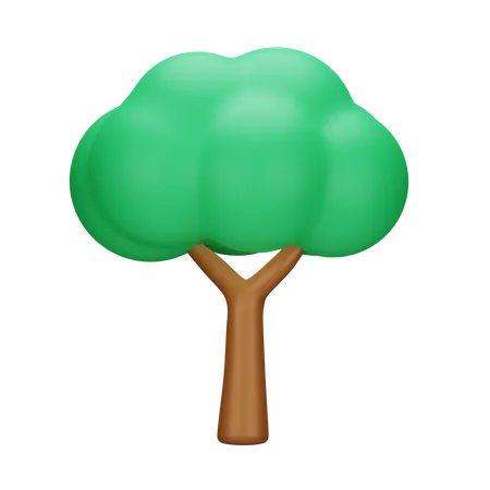 Regular Tree 3 D Spring 3D Icon
