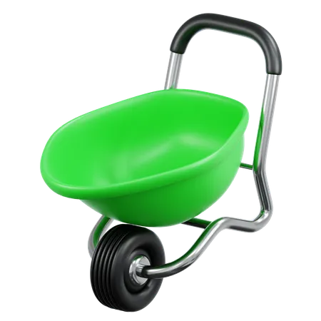 Garden Wheelbarrow  3D Icon