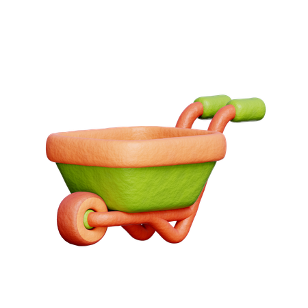 Garden Wheelbarrow  3D Icon