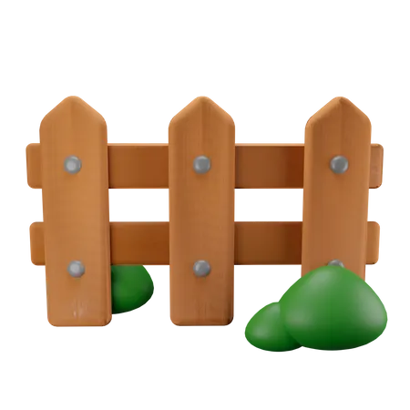 Gardening Fence  3D Illustration