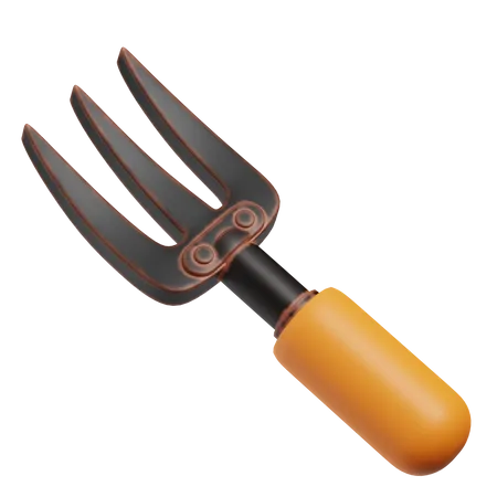Fork For Gardening 3D Icon