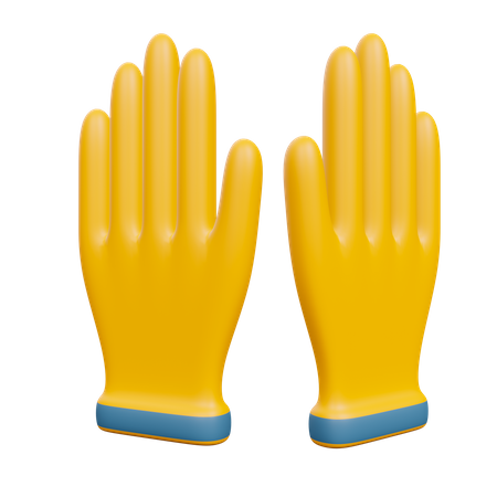 Gardening Gloves 3D Illustration