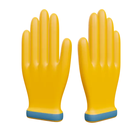 Gardening Gloves 3D Illustration