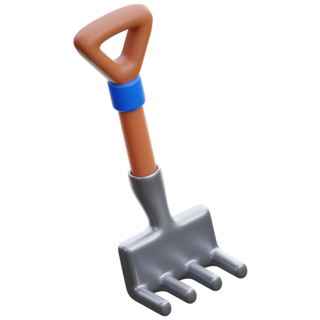 Gardening Rake  3D Icon