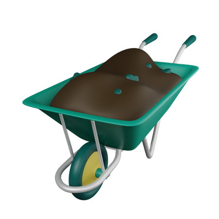 Gardening Wheelbarrow  3D Icon