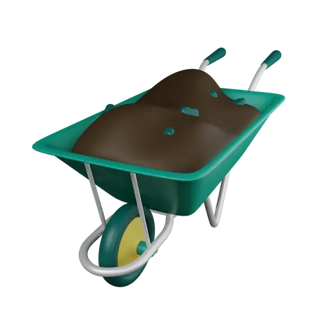Gardening Wheelbarrow  3D Icon