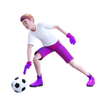 Gardien de but, arrêt du ballon  3D Icon