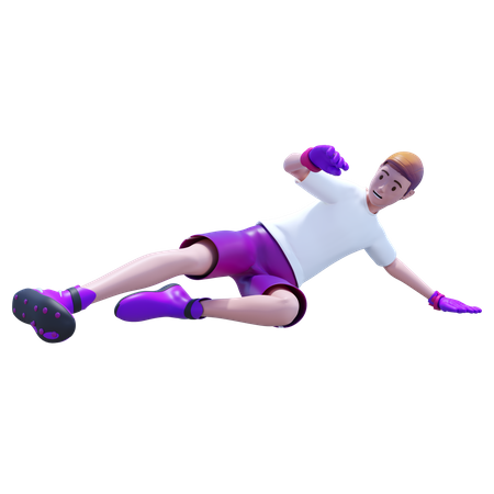 Gardien de but de football  3D Icon
