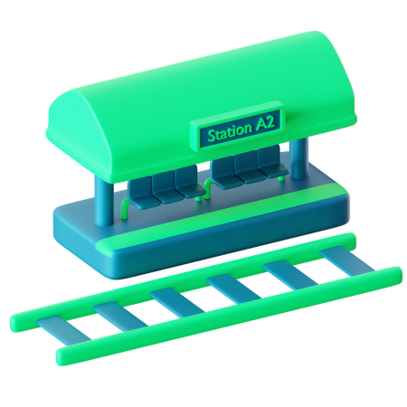 Gare  3D Icon