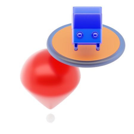 Épingle de la gare routière  3D Icon