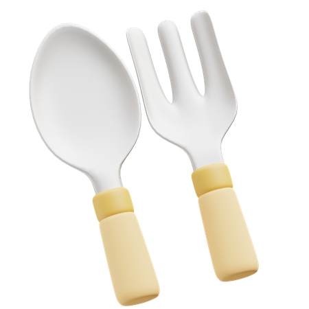 Garfo e faca  3D Icon
