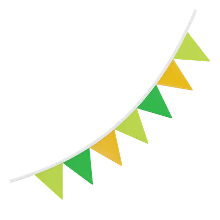 Garland Flags  3D Icon