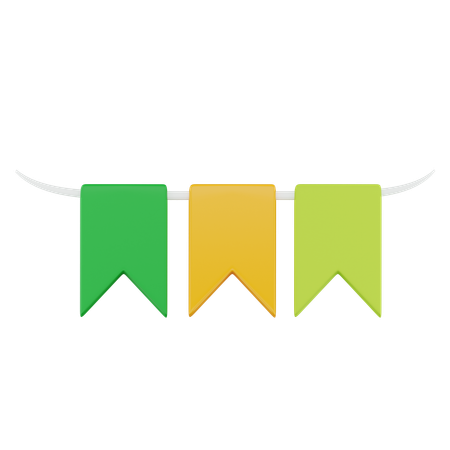 Garland Flags  3D Icon
