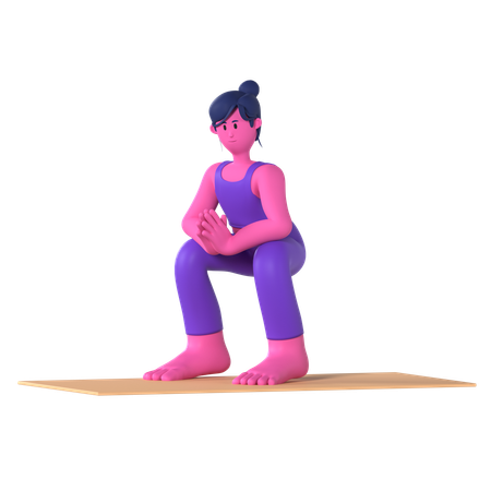 Garland Pose  3D Icon