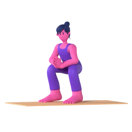 Garland Pose  3D Icon