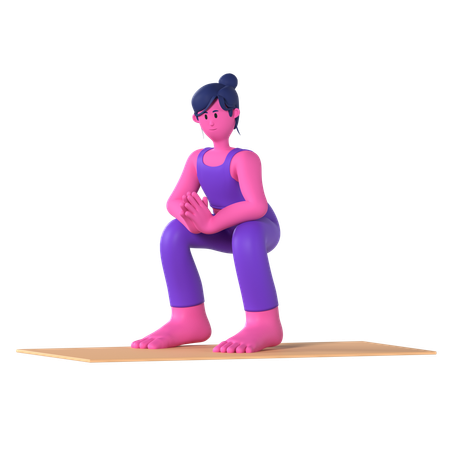Garland Pose  3D Icon