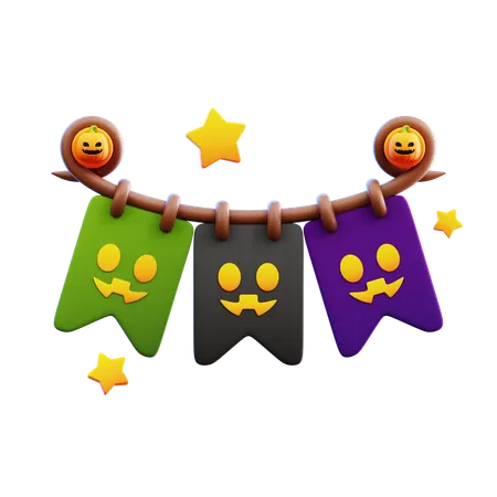 Garlands With Stars  3D Icon